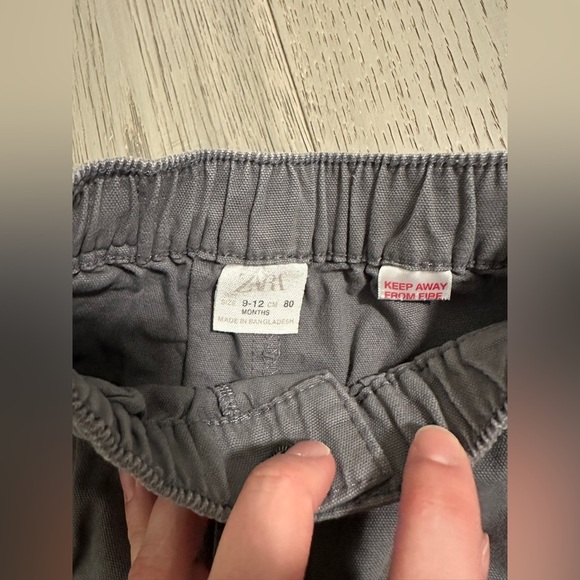Zara Gray Denim Jean Trouser Pants Size 9-12 months Baby - Picture 5 of 7